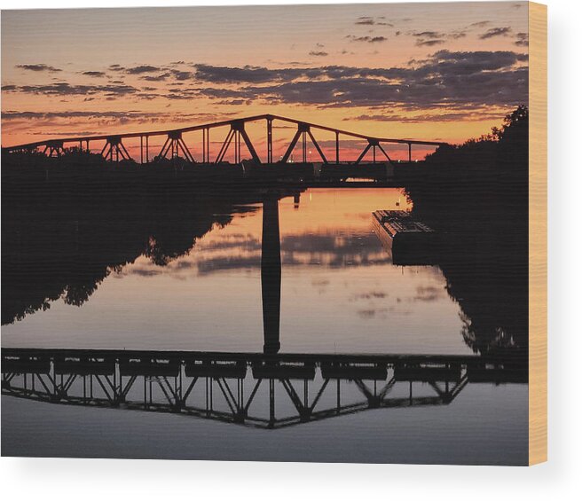Trestle Wood Print featuring the photograph Trestle Over the Black Warrior River by Jeremy Butler