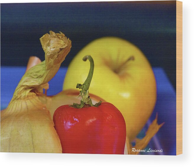 Yellow Delicious Apple Wood Print featuring the photograph Ambiance by Rosanne Licciardi