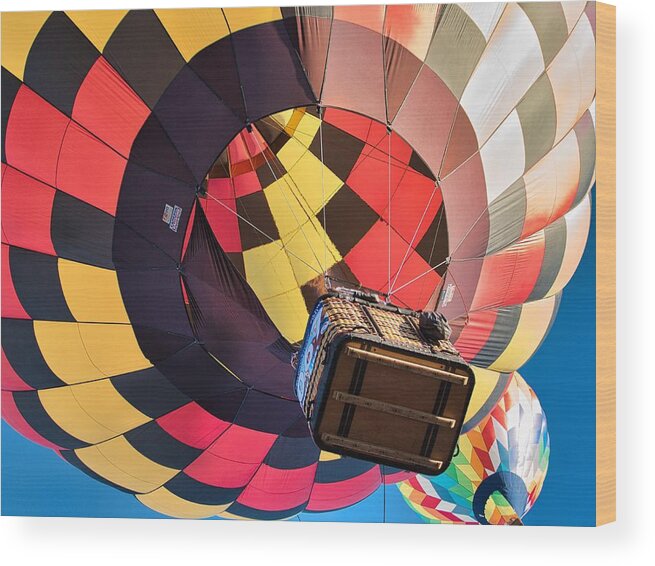 Hot Air Balloons Wood Print featuring the photograph Up, up and Away AIBF 4 by Segura Shaw Photography