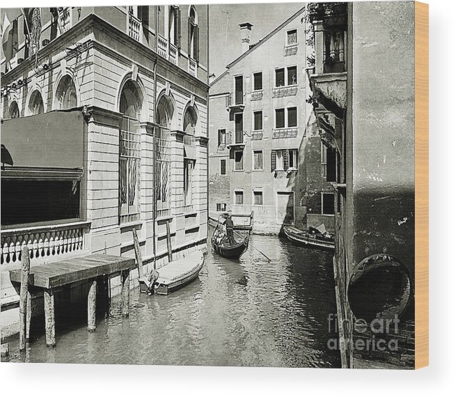 Venice Canals Wood Print featuring the photograph Venice Series 5 by Ramona Matei