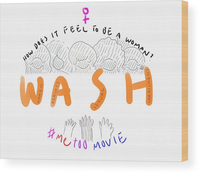 Wash Movie Wood Print featuring the digital art Wash Movie by Ee Photography