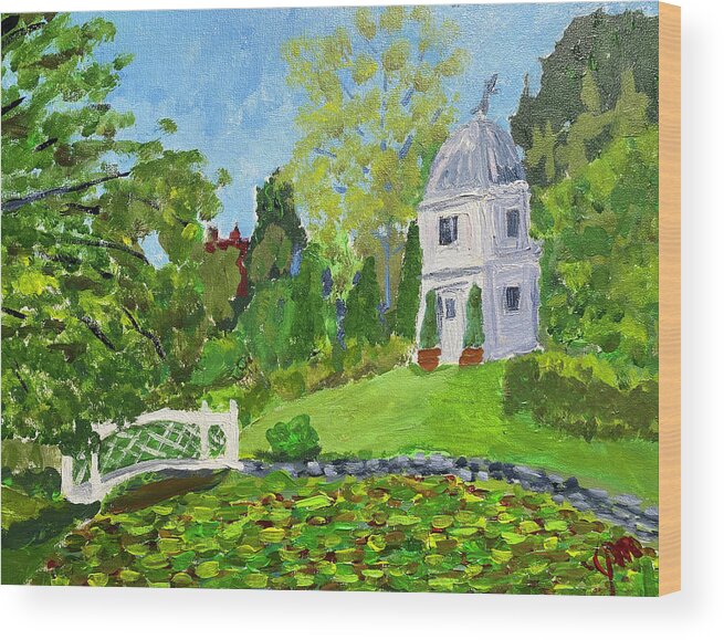  Wood Print featuring the painting William Paca Garden #1 by John Macarthur