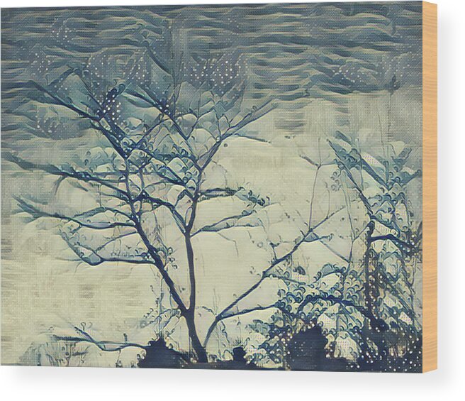 Winter Wood Print featuring the mixed media Winter Branches by Christopher Reed