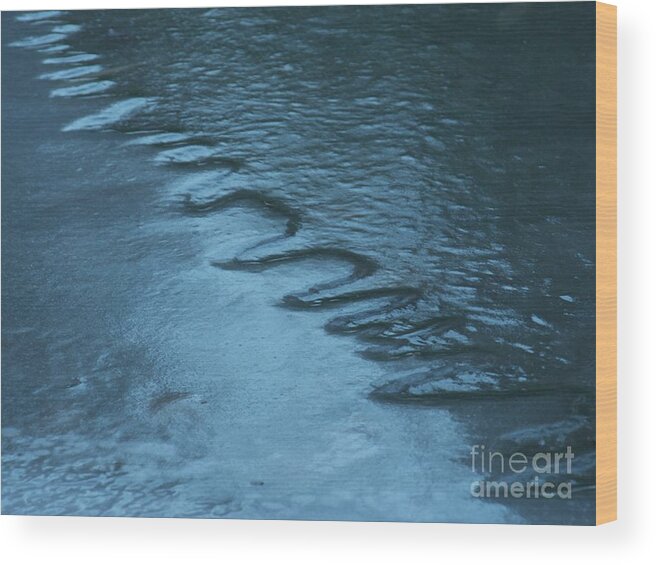  Wood Print featuring the photograph Winter Chatham Pond by Mary Kobet
