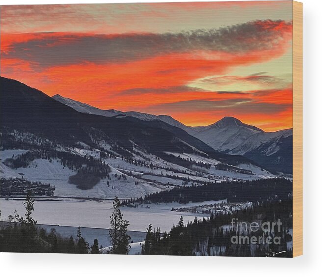Winter Wood Print featuring the photograph Winter Sunrise by Paula Guttilla