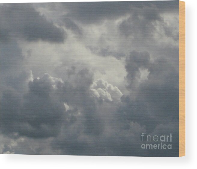 Clouds Wood Print featuring the photograph Written in the sky by Martina Rall