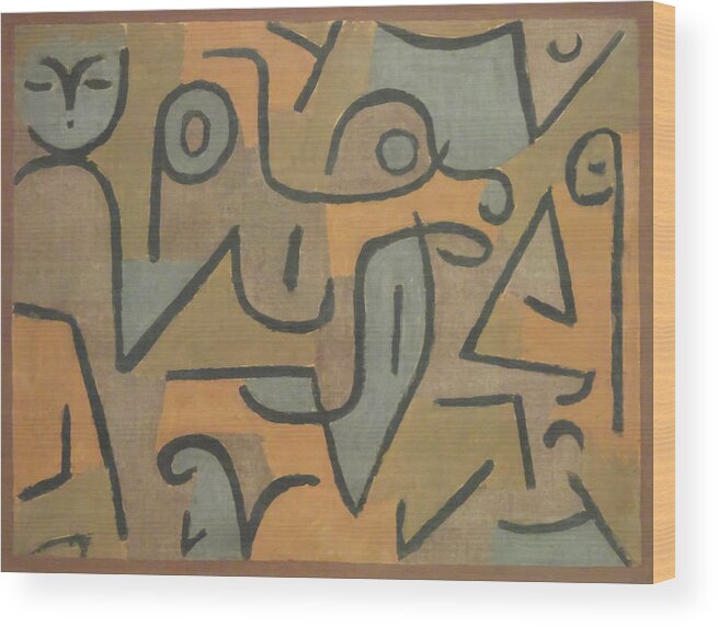 Paul Klee Wood Print featuring the painting Young Moe by Paul Klee by Mango Art