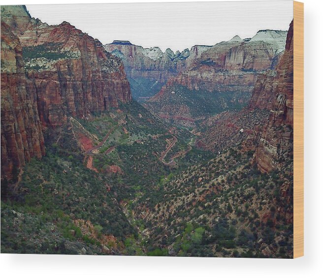 Zion Wood Print featuring the photograph Zion Canyon by Carl Moore
