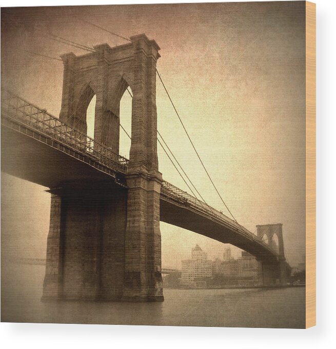 Bridge Wood Print featuring the photograph Brooklyn Nostalgia II by Jessica Jenney