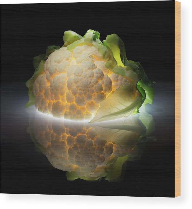 Cauliflower Wood Print featuring the photograph Cauliflower by Wieteke De Kogel