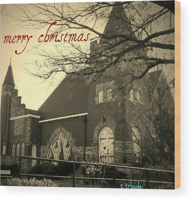 Christmas Wood Print featuring the photograph Christmas Chapel by Chris Berry