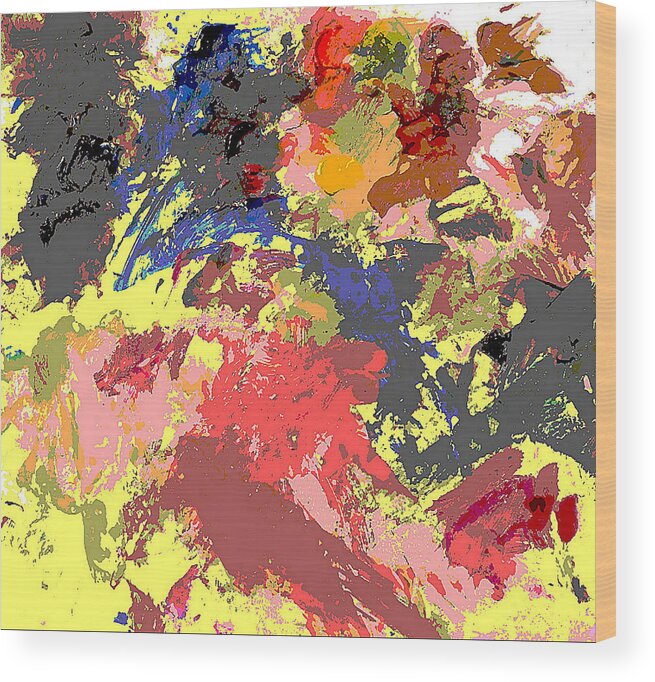 Contemporary Wood Print featuring the painting FINE ART DIGITAL PALETTE 0848b by G Linsenmayer