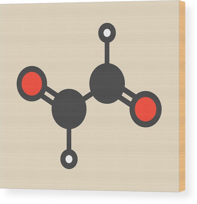 Glyoxal Wood Print featuring the photograph Glyoxal Dialdehyde Molecule by Molekuul
