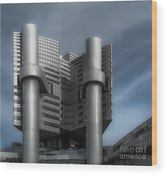 Hypo Vereins Bank Wood Print featuring the photograph HVB Building by Hannes Cmarits
