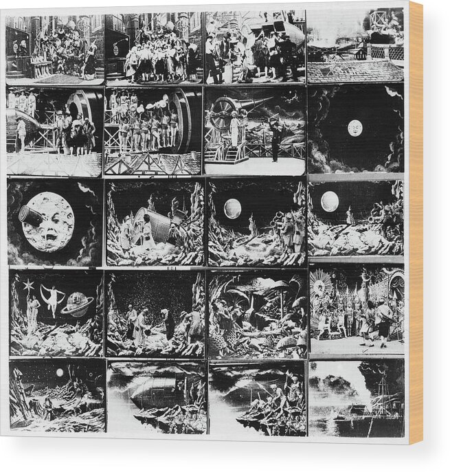 1902 Wood Print featuring the photograph Melies Trip To The Moon by Granger