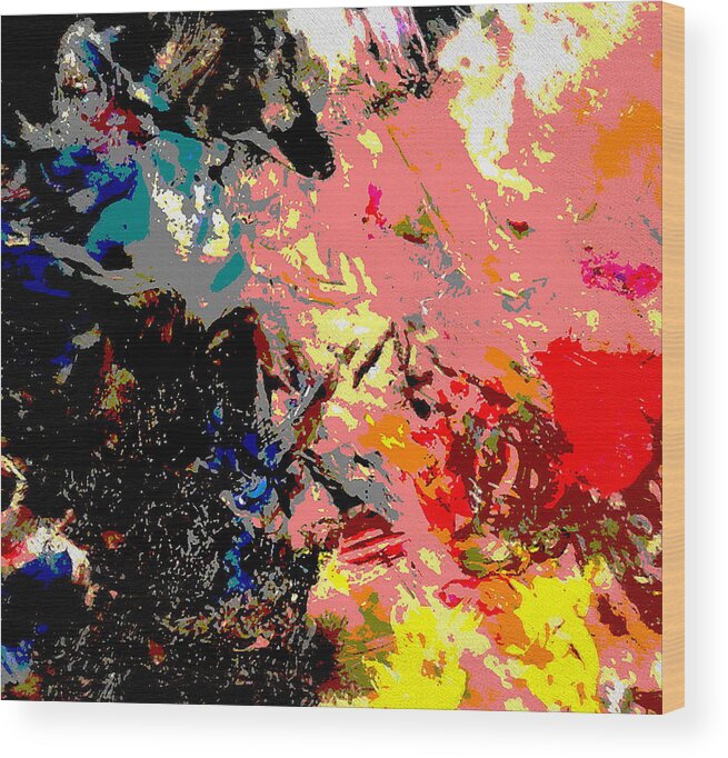 Contemporary Wood Print featuring the painting Original Fine Art Digital 3c by G Linsenmayer