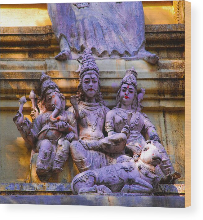 Hinduism Wood Print featuring the photograph Shiva & Shakti by Neha Gupta