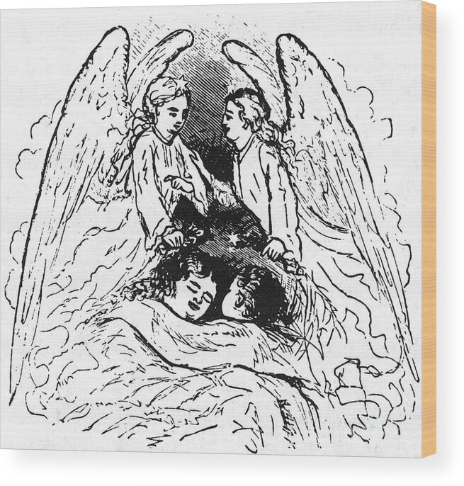 19th Century Wood Print featuring the photograph Angels #2 by Granger