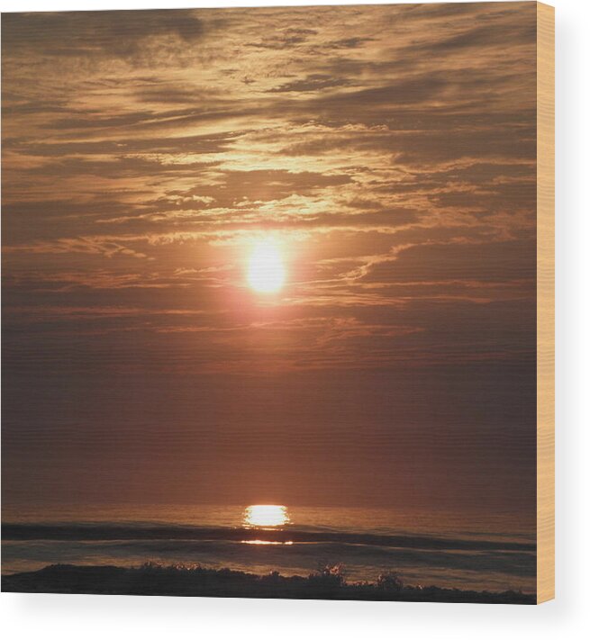 Sunrise Wood Print featuring the photograph Wave Reflections From Above by Kim Galluzzo