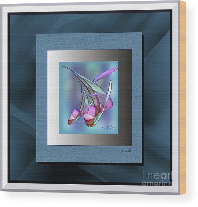 Abstract Wood Print featuring the digital art Abstract #4 #1 by Iris Gelbart
