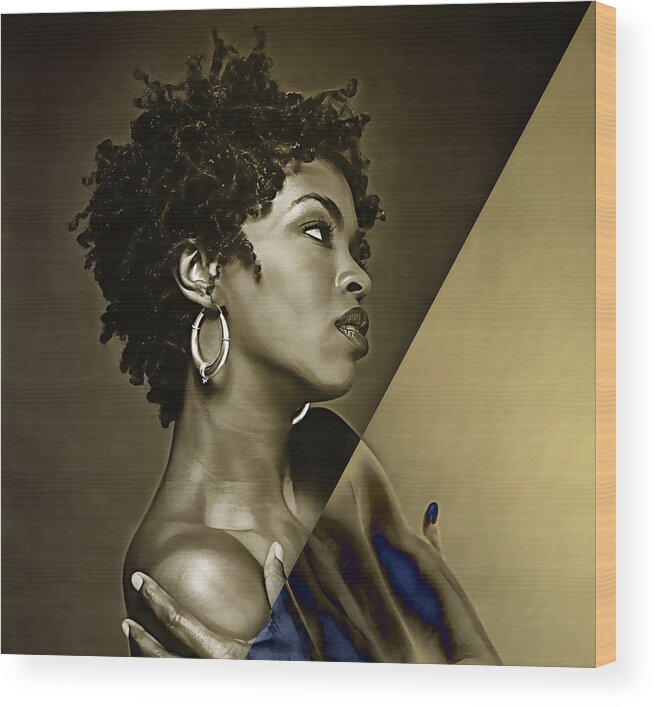 Lauryn Hill Wood Print featuring the mixed media Lauryn Hill Collection #4 by Marvin Blaine