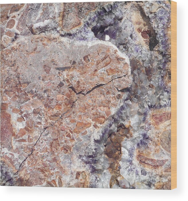 Amethyst Wood Print featuring the photograph Amethyst Vein by Wild Rose Studio