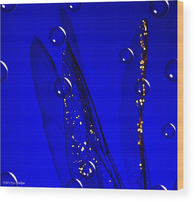 Wings Wood Print featuring the photograph Angels Wings Blue by Joyce Dickens