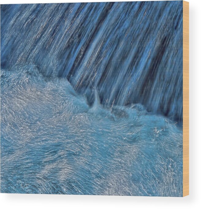 Water Wood Print featuring the photograph Blue Seam by Britt Runyon