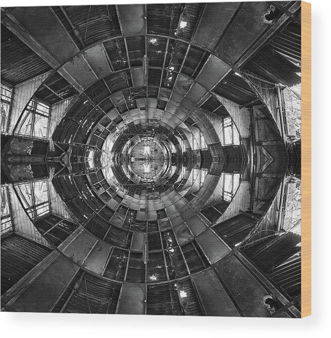 Interior Symmetry Wood Print featuring the photograph Derelict Airship of Repetition by John Williams