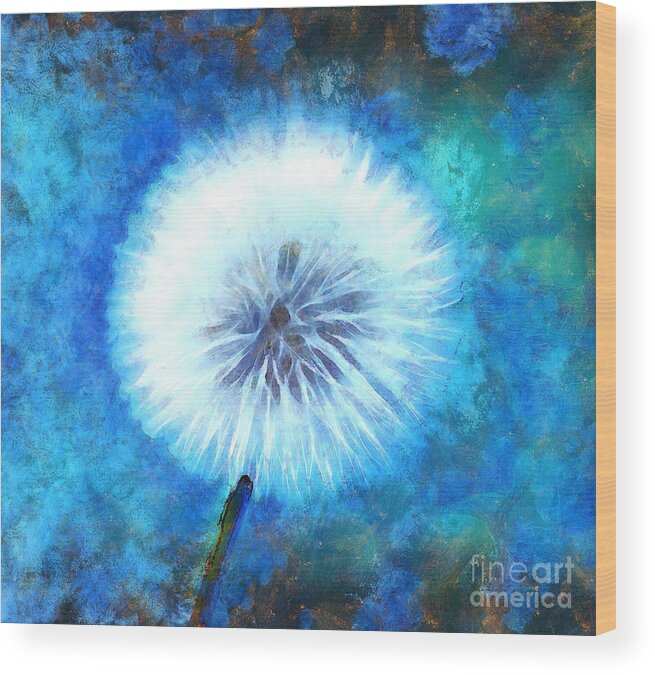 Dandelion Wood Print featuring the digital art Exist In Magic by Krissy Katsimbras