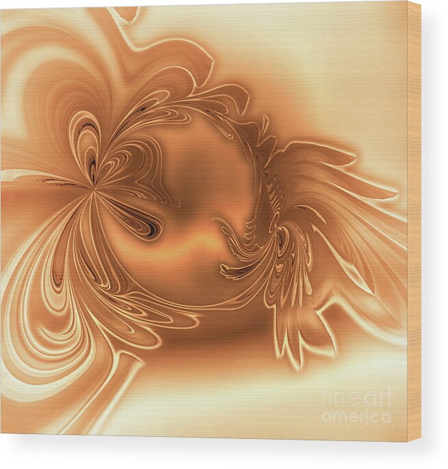 Edelstein Wood Print featuring the digital art Gemstone Bronze by Eva-Maria Di Bella