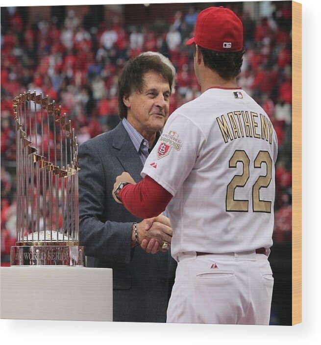 St. Louis Cardinals Wood Print featuring the photograph Keep It Going by Barbara Plattenburg