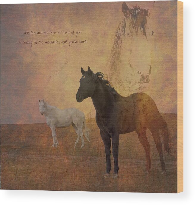 Horses Wood Print featuring the photograph Look Forward by Amanda Smith