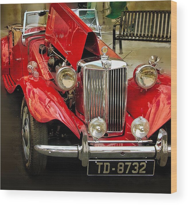 1938 Mg Td Wood Print featuring the photograph MG On The Prowl by Thom Zehrfeld