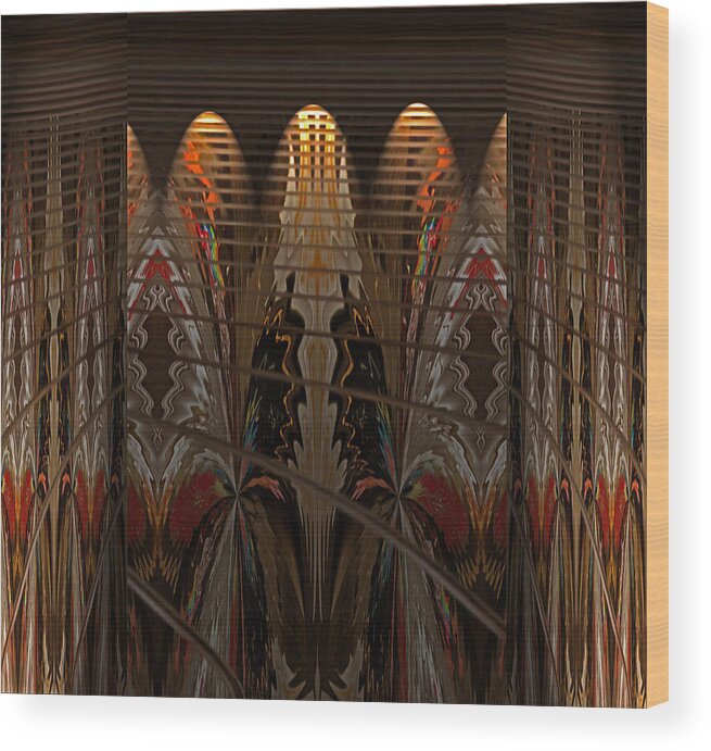 Beverly Kimble Davis Wood Print featuring the digital art Mocha Hall by Beverly Kimble Davis