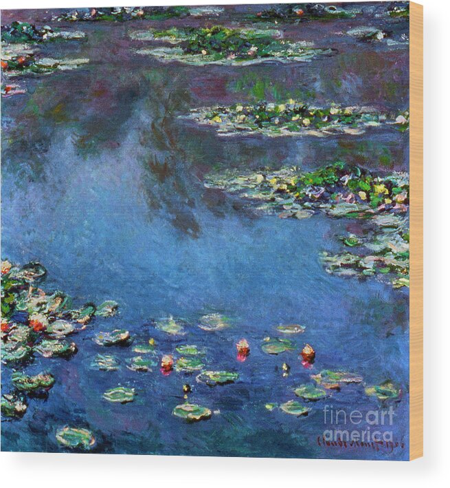 20th Century Wood Print featuring the photograph Waterlilies, 1906 by Claude Monet