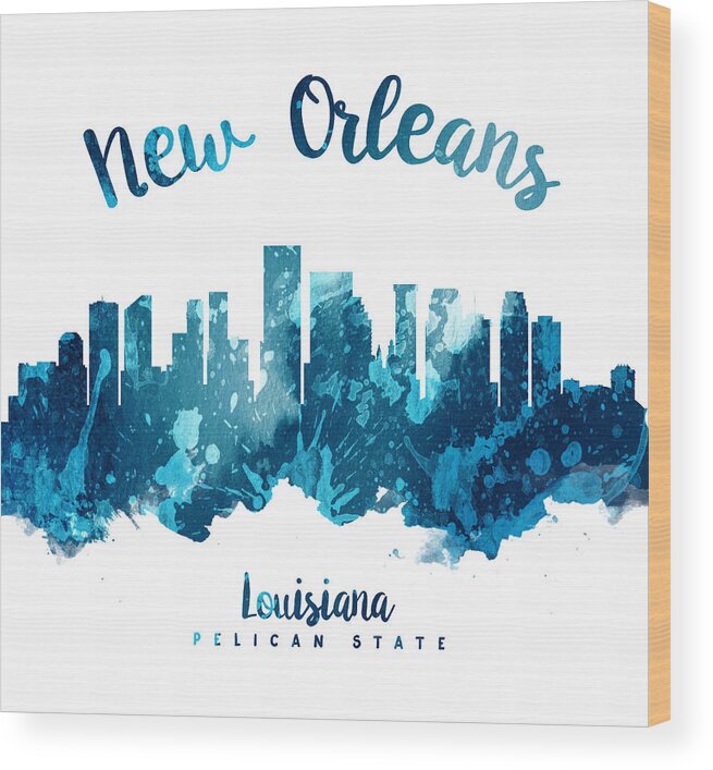 New Orleans Wood Print featuring the painting New Orleans Louisiana 27 by Aged Pixel