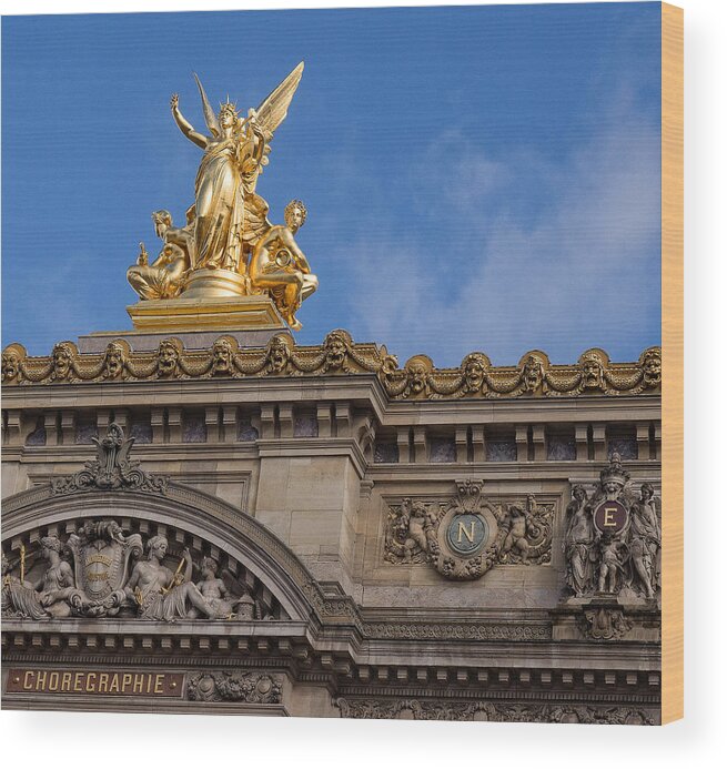 Paris Wood Print featuring the photograph Paris Opera - Harmony by Gary Karlsen