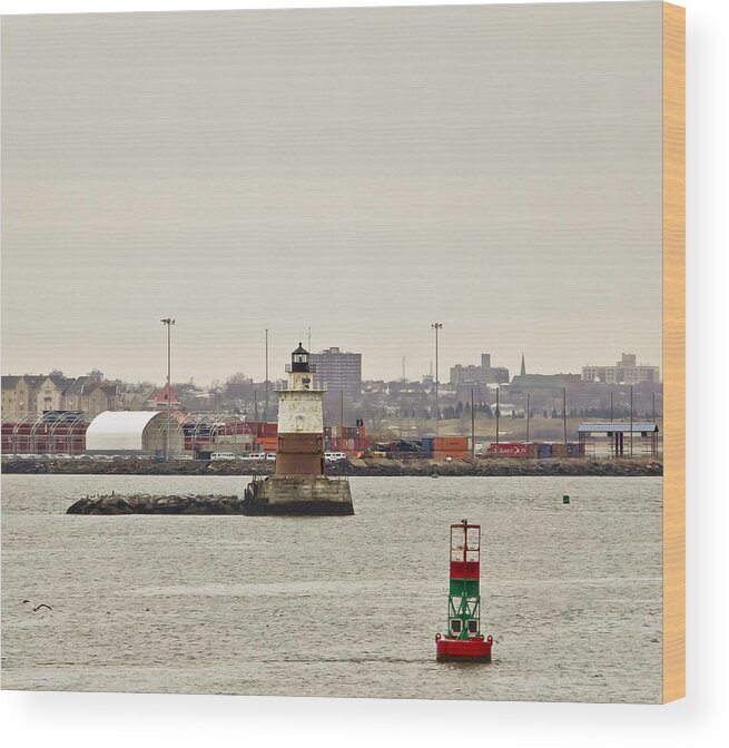 Lighthouse Wood Print featuring the photograph Ribbons reef lighthouse. by Elena Perelman