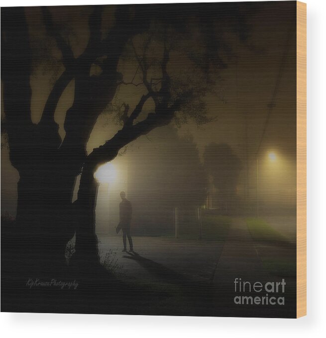 Silhouette Wood Print featuring the photograph Silhouette - The Shadow by Kip Krause