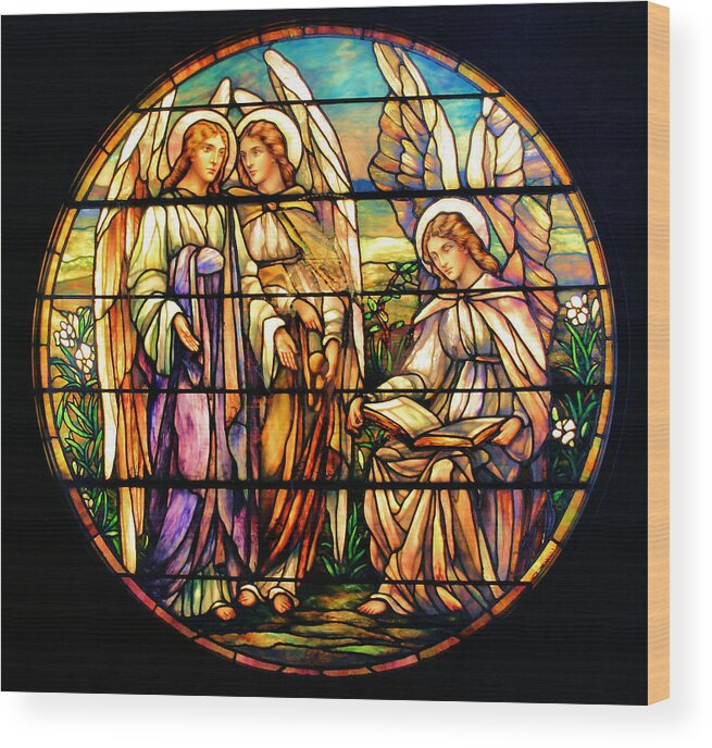 Angels Wood Print featuring the photograph Trio of Angels by Kristin Elmquist