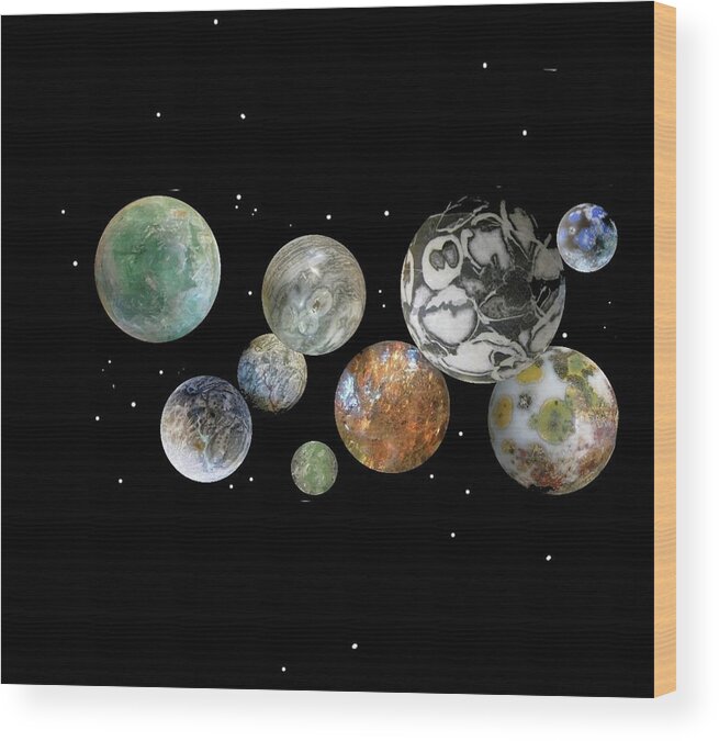 Planets Wood Print featuring the photograph When Worlds Collide by Tony Murray