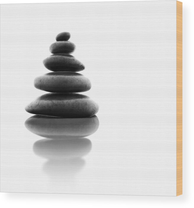 Art Wood Print featuring the photograph Balanced Stone Pile by Fpm