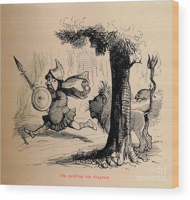 Royalty Wood Print featuring the drawing Ida Quitting His Kingdom Circa 1860 by Print Collector