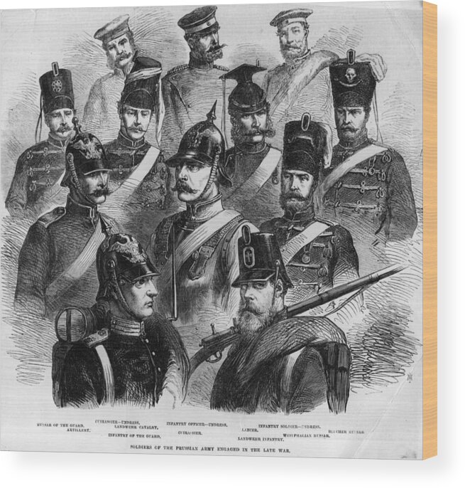 1850-1859 Wood Print featuring the digital art Prussian Army by Hulton Archive