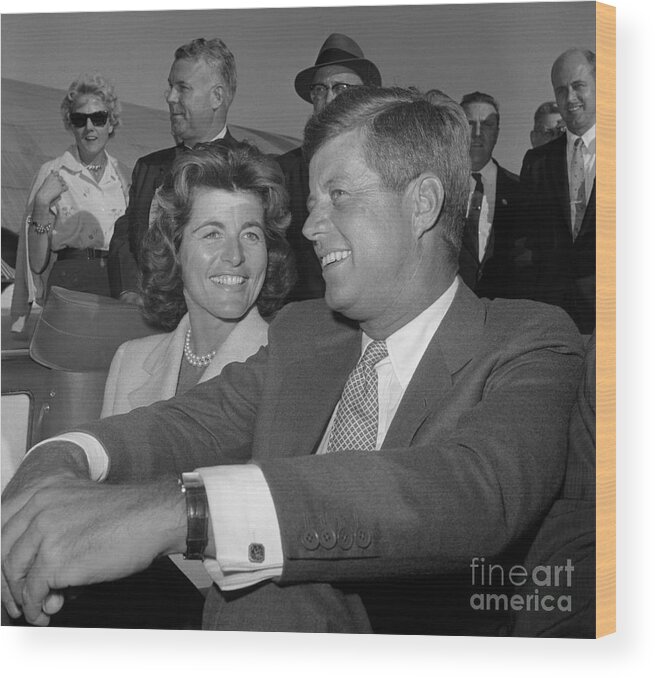 People Wood Print featuring the photograph Senator Kennedy And His Sister Patricia by Bettmann