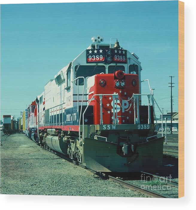 Train Wood Print featuring the photograph VINTAGE RAILROAD - Southern Pacific Centennial Celebration by John and Sheri Cockrell