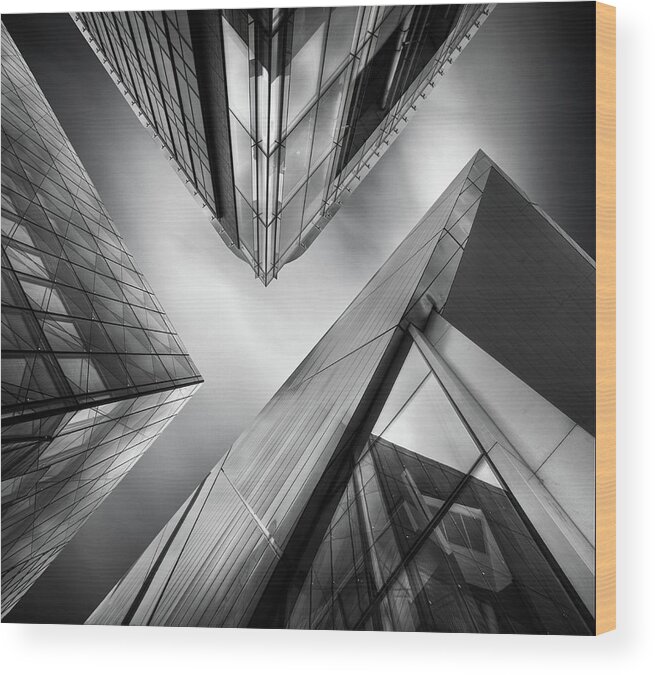 Architecture Wood Print featuring the photograph Steel World by Martin Marcisovsky