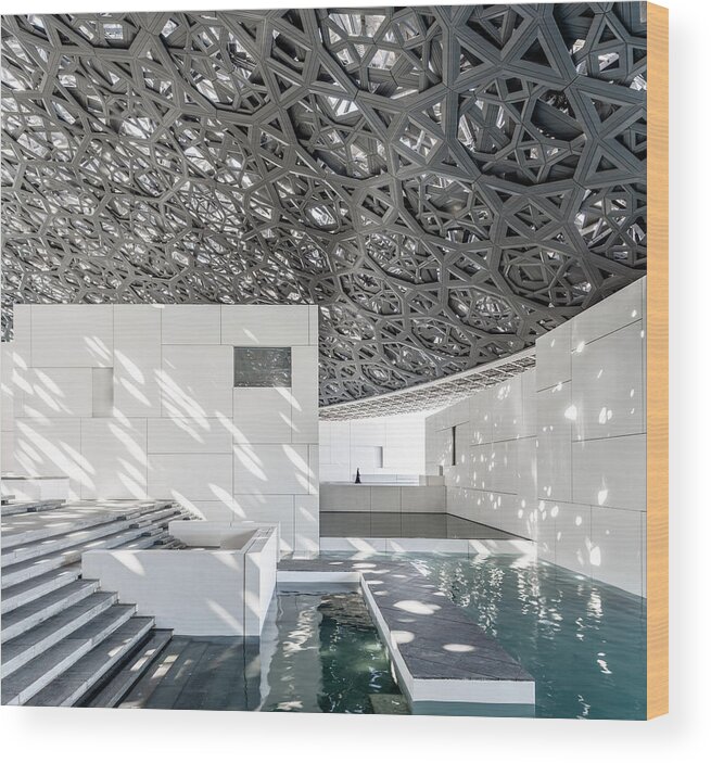 Louvre Wood Print featuring the photograph The Louvre Abu Dhabi by Mohammed Hasan Al Janabi