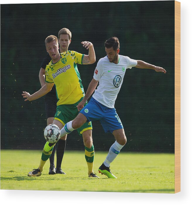 Vfl Wolfsburg Wood Print featuring the photograph VfL Wolfsburg v Norwich City - Pre-Season Friendly #5 by Cathrin Mueller